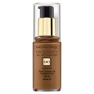 Image of Max Factor All Day Flawless 3-in-1 Foundation Sun Tan 100