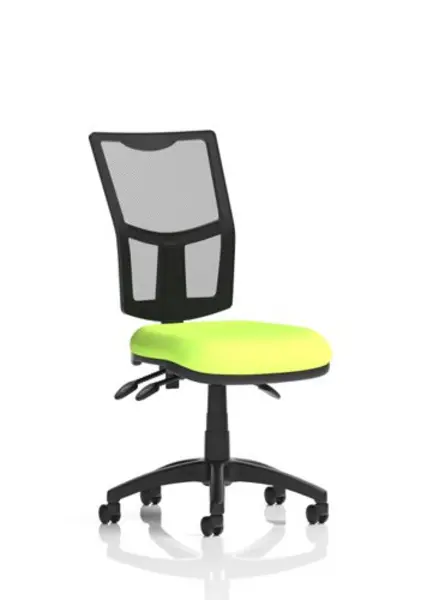 Image of Eclipse Eclipse Plus III Lever Task Operator Chair Mesh Back With Bespoke Colour Seat In Myrrh Green KCUP1645