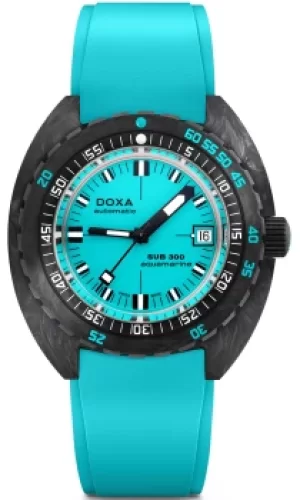 Image of Doxa Watch SUB 300 Carbon COSC Aquamarine Rubber