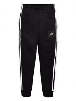 Image of Adidas Boys 3 Stripe Pants - Black