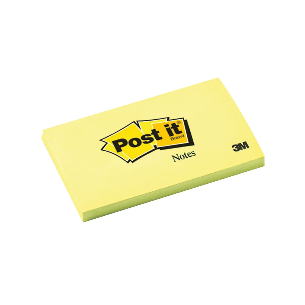 Image of Postit Note 76mm X 127mm Canary Yellow - 12 Pack