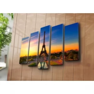 Image of 5PATK-147 Multicolor Decorative Canvas Painting (5 Pieces)