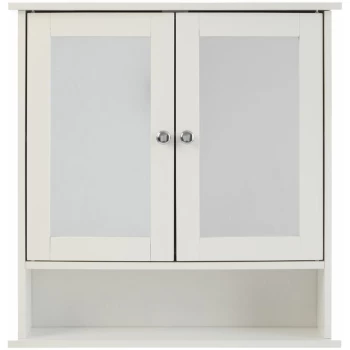 Image of Premier Housewares - Bathroom Cabinet with Mirrored Doors / Shelf