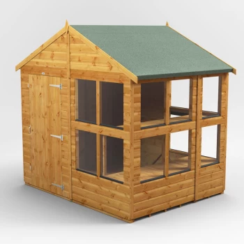 Image of 6x8 Power Apex Potting Shed - Brown