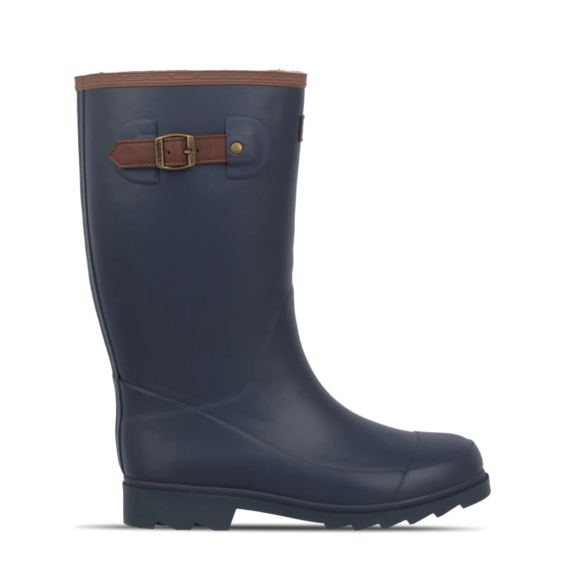 Image of Gelert Fur Lined Welly Boot Womens Navy female 3 (36)