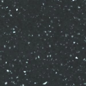 Image of Earthstone Matt Black Star Stone effect Straight Worktop edging strip L0.98m