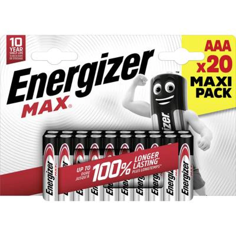 Image of Energizer Energizer Max Alkaline AAA Batteries - Pack of 20