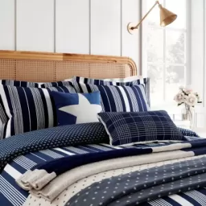 Image of Helena Springfield Hamptons Stripe Single Duvet Cover Set, Navy