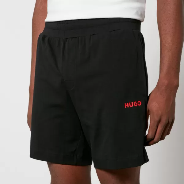 Image of HUGO Bodywear Linked Stretch-Cotton Lounge Shorts - S