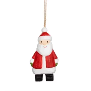 Image of Santa Hanging Wooden Decoration