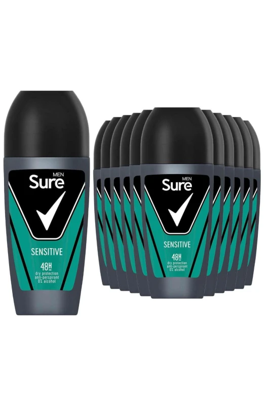 Image of Sure Sure Men Roll On Anti-Perspirant 48h Sensitive 50ml (Pack of 6) C008366 C008366