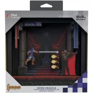 Image of Pixel Frames Castlevania Symphony Of The Night Dracula Fight Shadow Box Art