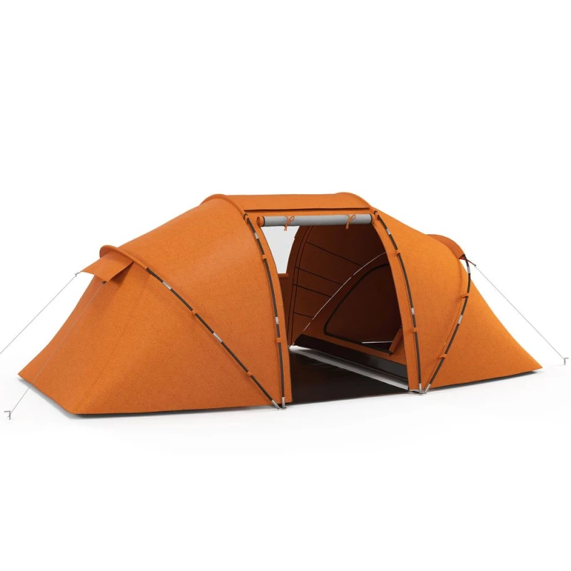 Image of Outsunny Outsunny 4-6 Person Camping Dome Tent - Spacious, Weather-Resistant, Perfect for Hiking & Travel