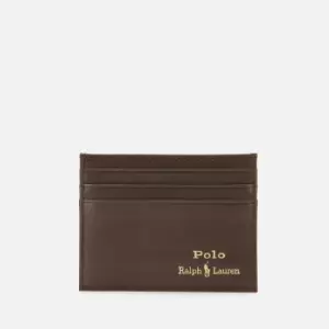 Image of Polo Ralph Lauren Mens Smooth Leather Card Case - Brown