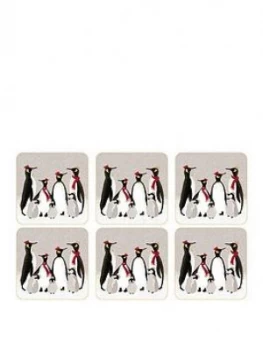 Image of Sara Miller Penguin Coasters ; Set Of 6