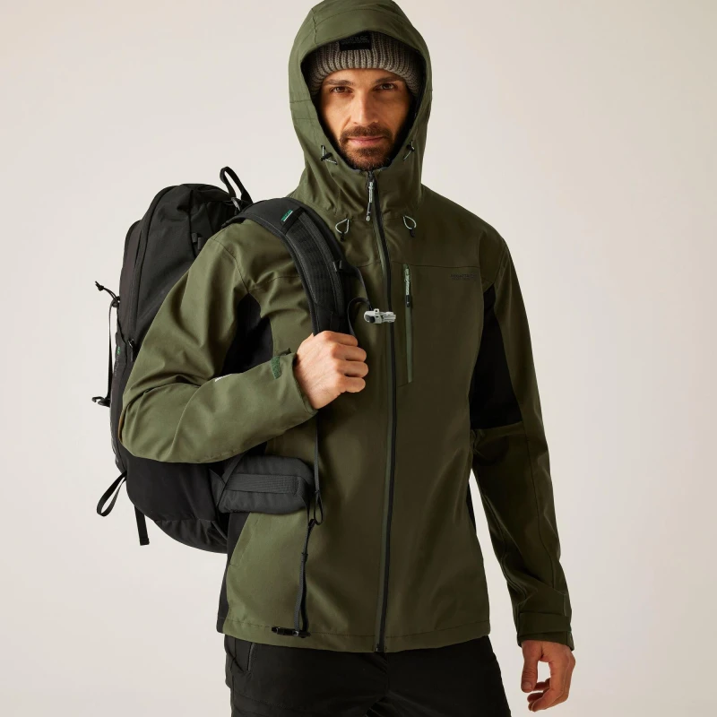 Image of Regatta Regatta Men 'Birchdale' Waterproof Shell Jacket in Green Size: Small Green S Male 5063516131083