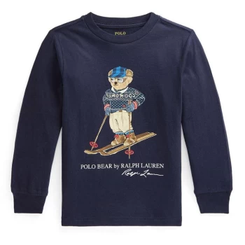 Image of Polo Ralph Lauren Polo Ralph Lauren LS Bear T Shirt - Cruise Navy