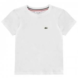 Image of Lacoste Junior Boys Basic Logo T Shirt - White