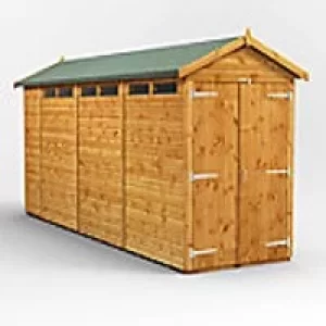 Image of Power Garden Shed 144PASSDD Golden Brown 14x4