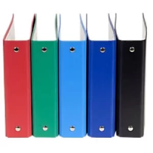 Image of Exacompta Ring Binder Polypropylene 100 x 150 mm 2 ring Assorted Colours Pack of 10