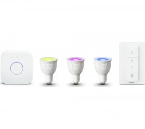 Image of PHILIPS Hue White & Colour Ambiance GU10 Starter Kit, White