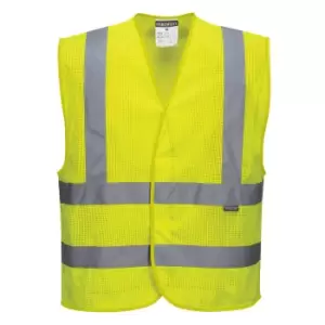 Image of Portwest MeshAir Class 2 Hi Vis Waistcoat Yellow S / M