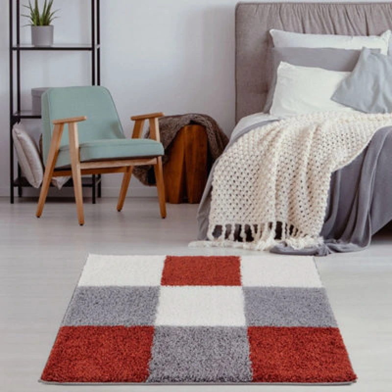 Image of The Rugs Myshaggy Collection Rugs Geometric Design 381 Terra