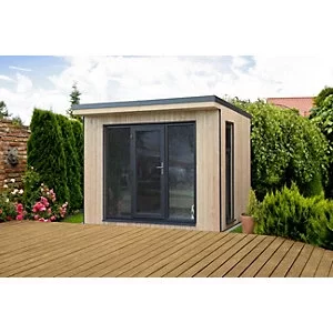 Image of Forest Garden Xtend 2.98 x 2.9m Insulated Garden Office with 1/4 Window including Installation