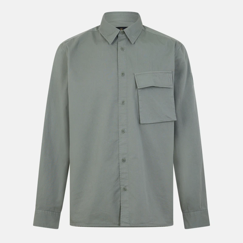 Image of Belstaff Scale Shirt Sage Green male M