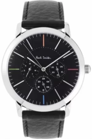 Image of Mens Paul Smith MA Multifunction Leather Strap Watch P10110