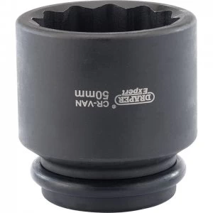 Image of Draper Expert 3/4" Drive Bi Hexagon Hub Nut Impact Socket Metric 50mm