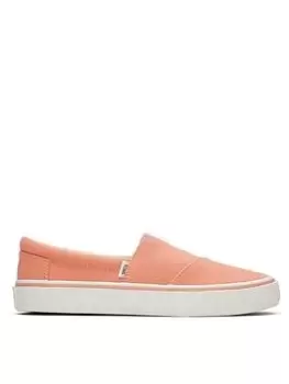 Image of TOMS Alpargata Fenix Slip On Plimsoll - Orange, Size 8, Women