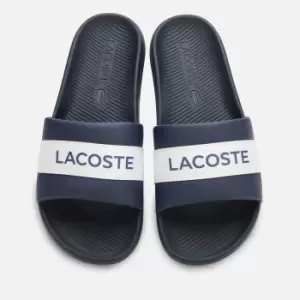 Image of Lacoste Mens Croco Slide 0721 1 Sandals - Navy/White - UK 8