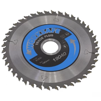 Image of Worksafe TPS19040 Trade Plus Circular Saw Blade Ø190 x 30mm - 40tpu