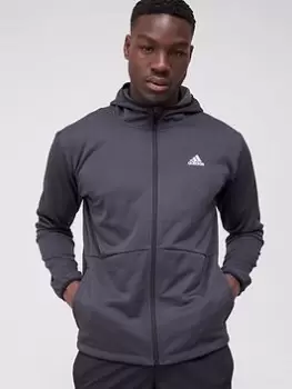 Image of Adidas Train 365 Zip Hoodie - Black