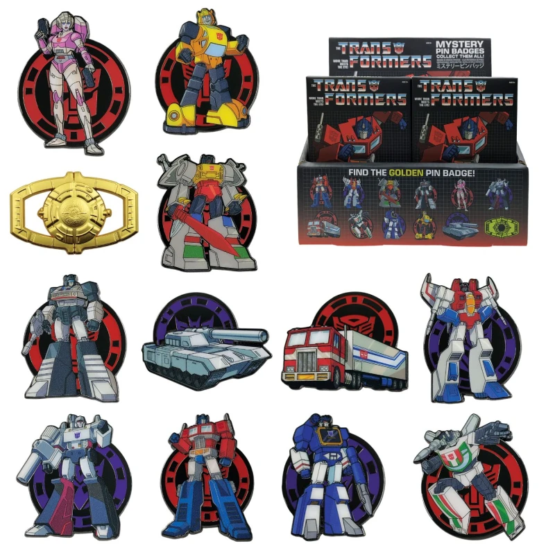 Image of Transformers Transformers Mystery Pin Badge CDU Containing 12 Pins Multi One Size Unisex 5060948296618