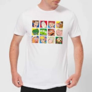 Image of Disney Toy Story Face Collage Mens T-Shirt - White