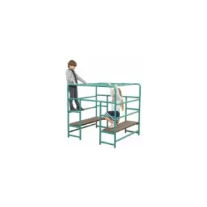 Image of Liberty House Toys Kids Climbing Frame with Seating - Green