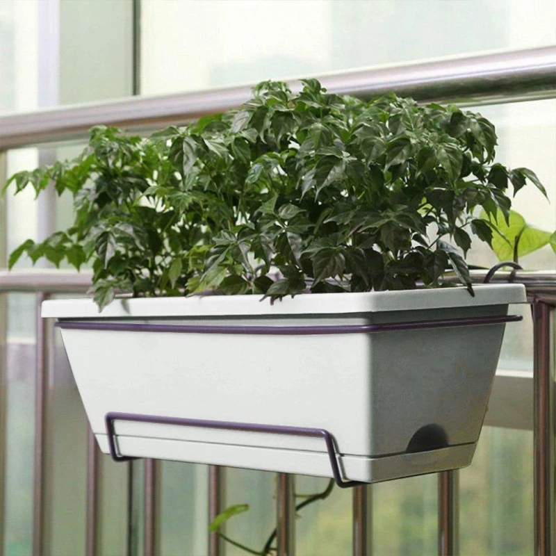 Image of LIFE IDEAS 10pcs Rectangle Garden Planter Set Grey-White unisex 10x Medium