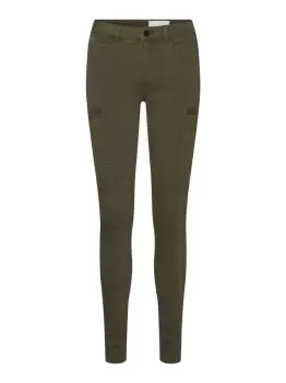 Image of NOISY MAY Nmlucy Normal Waist Trousers Women Green