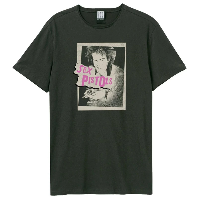Image of Amplified Amplified Men Photo Sex Pistols T-Shirt in Charcoal Size: Small Charcoal S Male 5063470544806