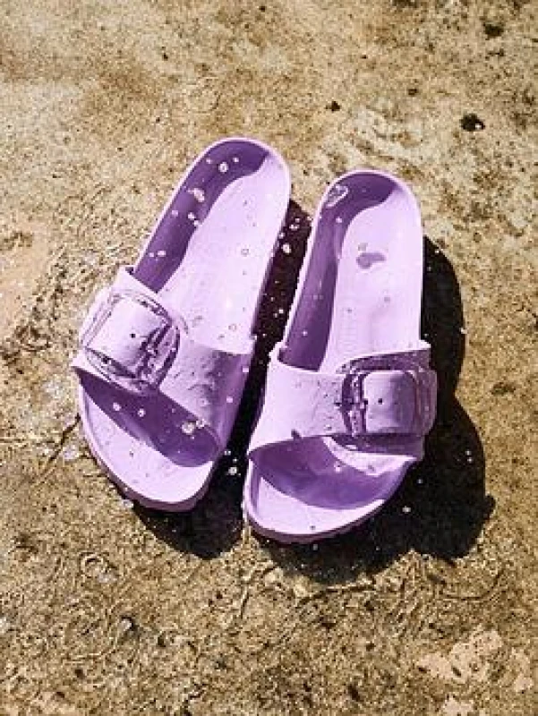 Image of BIRKENSTOCK Madrid Big Buckle EVA womens Mules / Casual Shoes in Purple