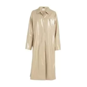 Image of Calvin Klein Jeans Oversized Coated Coat - Cream