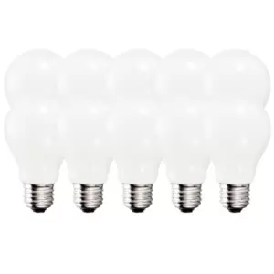 Image of 9 Watts A60 E27 LED Bulb Opal Warm White Dimmable, Pack of 10