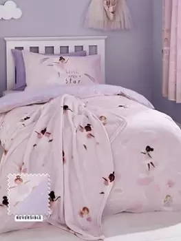 Image of Catherine Lansfield Dancing Fairies Duvet Set Pink - Tb