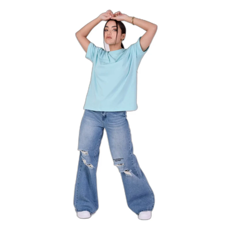 Image of Project X Paris Womens T-Shirt Project X Paris Basic ample logo Bleu Female XS