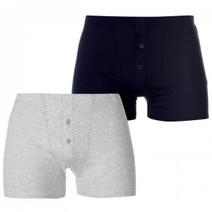 Image of Slazenger 2 Pack Boxers Mens - Grey/Navy