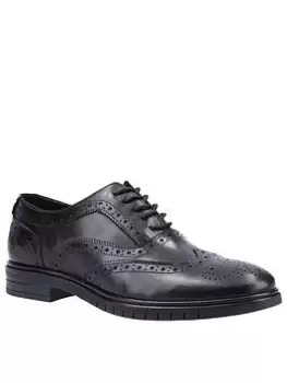 Image of Hush Puppies Hush Puppie Santiago Brogue Shoe, Black, Size 9, Men