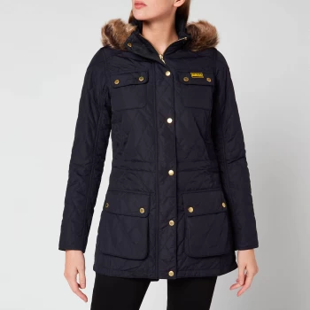 Image of Barbour International Womens Enduro Quilted Jacket - Navy - UK 14