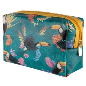 Image of Tropical Toucan Design Handy PVC Make Up Toiletry Wash Bag